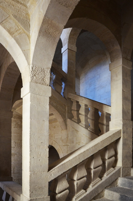 Visite des hôtels particuliers d'Uzès - Escalier à 4 noyaux de l'hôtel Chambon de la Tour