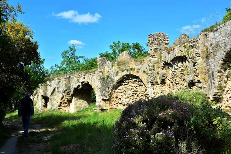 Aqueduc Uzès-Nîmes Vue du pont Roupt
